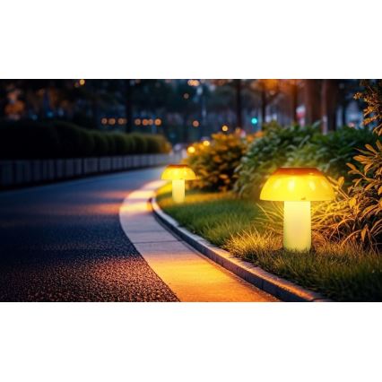 Aigostar - LED solarno svetlo LED/0,024W/1,2V 200 mAh 2700K IP44 pečurka