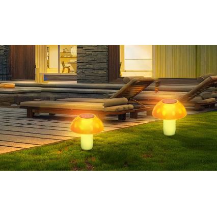Aigostar - LED solarno svetlo LED/0,024W/1,2V 200 mAh 2700K IP44 pečurka