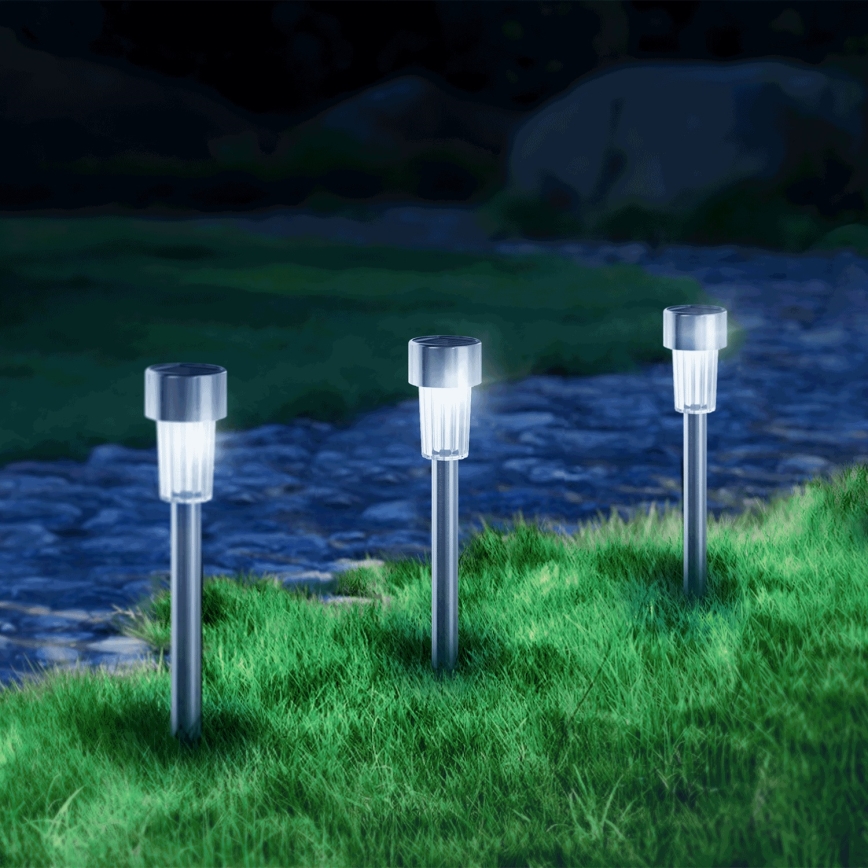 Aigostar - LED solarno svetlo LED/2V IP44 40 mAh mat hrom