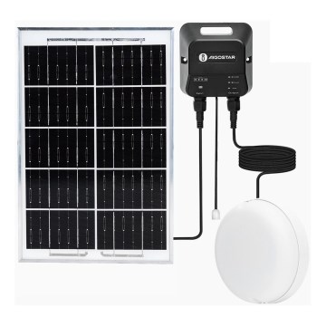 Aigostar - LED solarno svetlo LED/70W/12V 6000 mAh 6500K prečnik 20,5 cm + daljinski upravljač