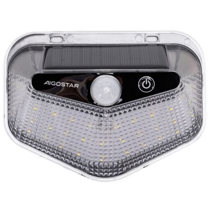 Aigostar - LED solarno svetlo sa senzorom LED/3,7V 6500K 500 mAh IP65 crna