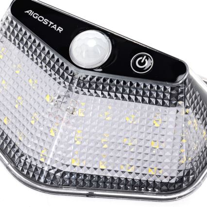 Aigostar - LED solarno svetlo sa senzorom LED/3,7V 6500K 500 mAh IP65 crna