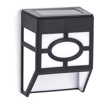 Aigostar - LED solarno zidno svetlo LED/0,006W/1,2V 100 mAh 2700K IP44 crna