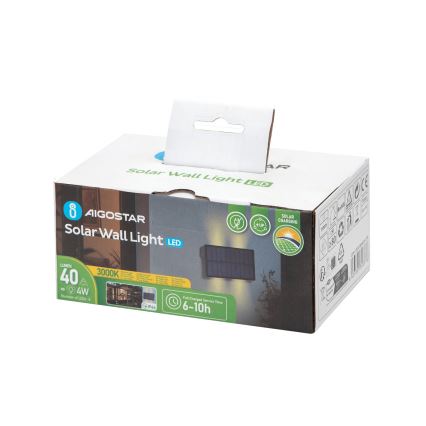 Aigostar - LED solarno zidno svetlo LED/4W/5,5V 2700K IP44