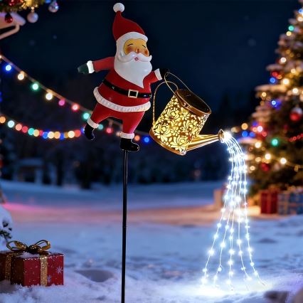 Aigostar - LED spoljna božićna dekoracija 120xLED/8 funkcija 80 cm IP44 Santa/hladno bela