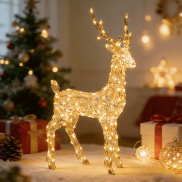Aigostar - LED Spoljašnja božićna dekoracija 180xLED/8 funkcija 1,05m IP44 toplo bela jelen