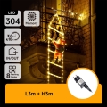 Aigostar - LED spoljašnja božićna dekoracija 304xLED/8 funkcija 3 m IP44 topla bela