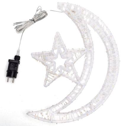 Aigostar - LED Spoljašnja božićna dekoracija 540xLED/6W/230V 43 cm IP44 topla bela mesečić
