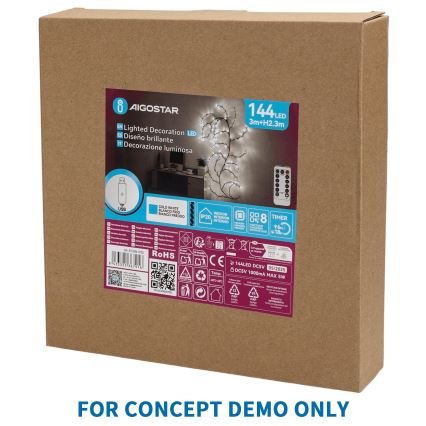 Aigostar - LED spoljna božićna dekoracija 540xLED/6W/230V IP44 topla bela 45cm božićno drvo