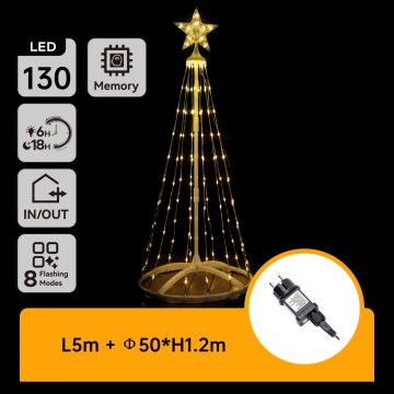 Aigostar - LED Spoljašnja božićna dekoracija LED/3,6W/31/230V 2700K 120 cm IP44
