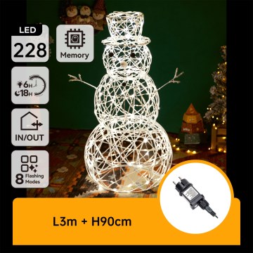 Aigostar - LED spoljašnja božićna dekoracija LED/3,6W/31/230V 2700K 90 cm IP44 sneško