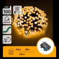 Aigostar - LED Spoljašnja božićna girlanda 100xLED/8 funkcija 3xAA 10,3m IP44 topla bela