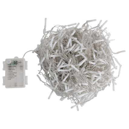 Aigostar - LED spoljašnja božićna girlanda 300xLED/8 funkcija 3xAA 18x0,6 m IP44 topla bela