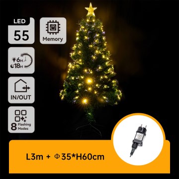 Aigostar - LED spoljašnja božićna jelka LED/3,6W/230V 60 cm IP44 topla bela