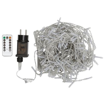 Aigostar - LED Spoljašnji  niz 300xLED/8 funkcija 3x1m IP44 hladno bela + daljinski upravljač