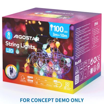 Aigostar - LED spoljašnja dekoracija 372xLED 60 cm IP44 leptir/plava
