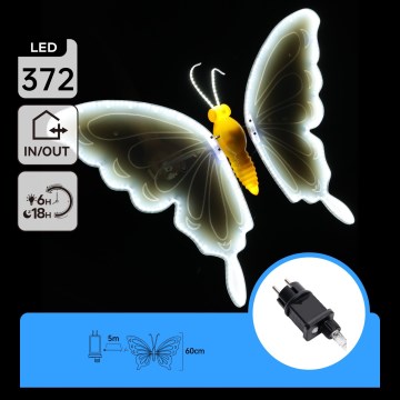 Aigostar - LED Spoljašnja dekoracija 372xLED IP44 hladno-bela leptir