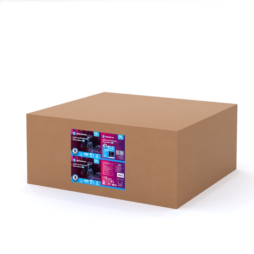 Aigostar - LED Spoljašnja dekoracija LED/3,6W/31/230V 6500K 90/45cm IP44 irvas sa saonicama