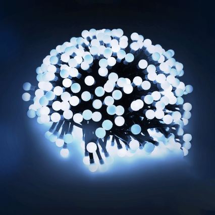 Aigostar - LED spoljašnji božićni lanac 100xLED/8 funkcija 3xAA 10,3m IP44 hladno bela
