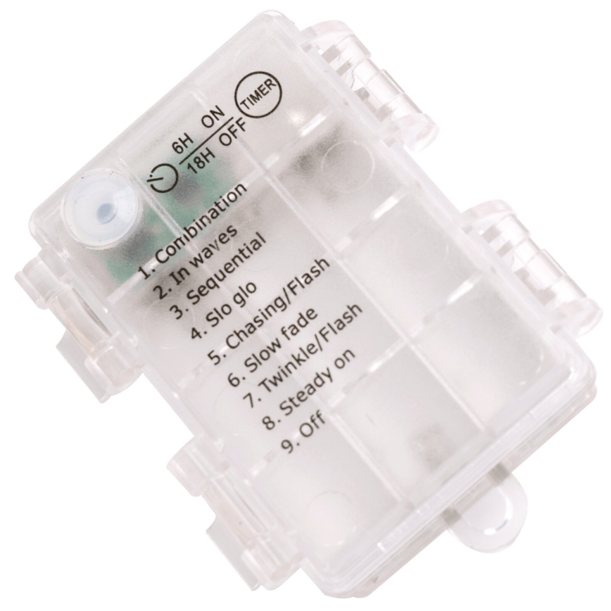 Aigostar - LED spoljašnja svetlosna girlanda 100xLED/8 funkcija, 3xAA, 10,3 m, IP44, toplo belo