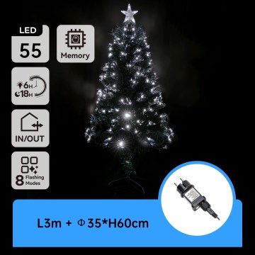 Aigostar - LED spoljašnji božićni bor LED/3,6W/230V 60 cm IP44 hladna bela
