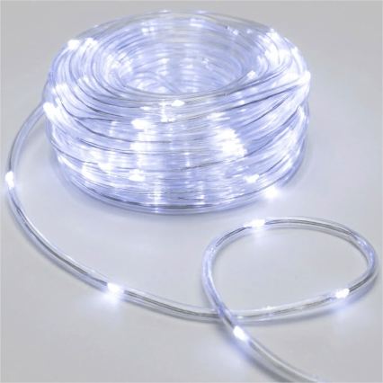 Aigostar - LED spoljašnja božićna girlanda 100xLED/8 funkcija 3xAA 10,3m IP44 hladno bela