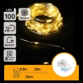 Aigostar -LED Spoljašnji božićni lanac 100xLED/8 funkcija 3xAA 10,3m IP44 topla bela