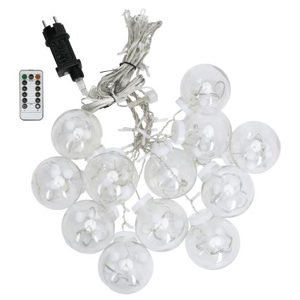 Aigostar - LED spoljna božićna girlanda 120xLED/8 funkcija 3x0,6m IP44 hladna bela + daljinski upravljač