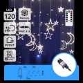 Aigostar - LED spoljašnji božićni lanac 120xLED/6W/230V/8 funkcija 3x0,6m IP44 hladno bela + daljinski upravljač