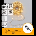 Aigostar - LED spoljašnji božićni lanac 2000xLED/8 funkcija 103m IP44 topla bela