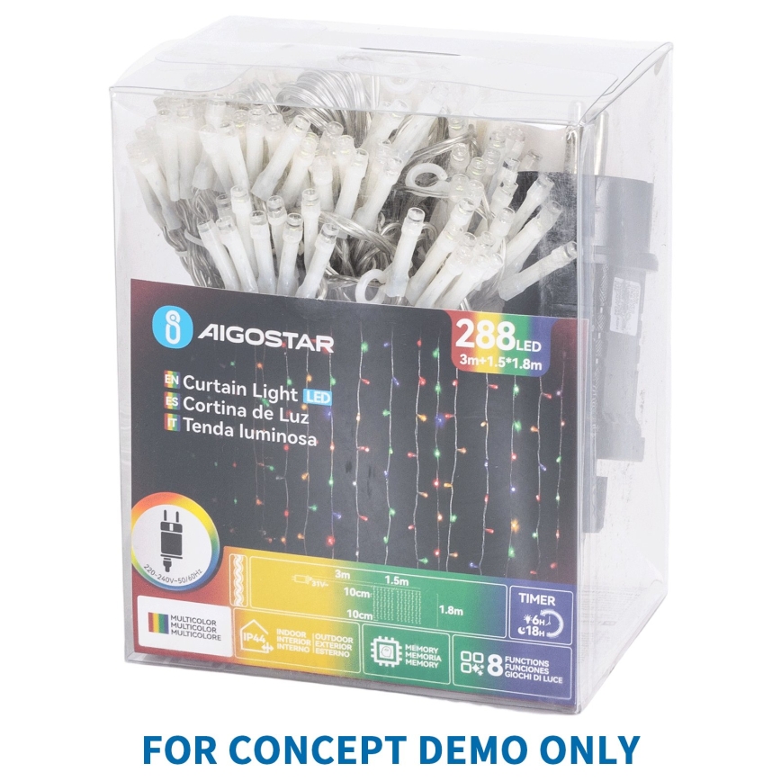 Aigostar - LED spoljašnji božićni lanac 200xLED 8x0,4m IP44 hladna bela