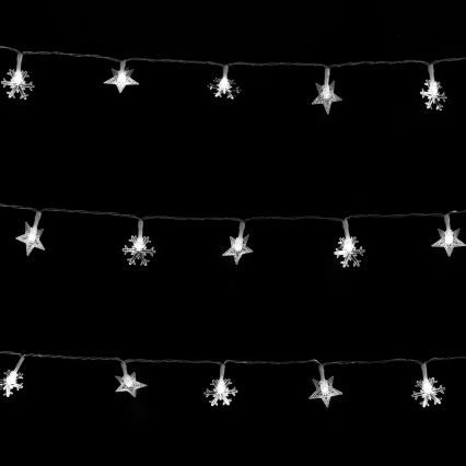 Aigostar - LED spoljni niz 25xLED/8 funkcija 3xAA 2,5 m IP44 hladna bela
