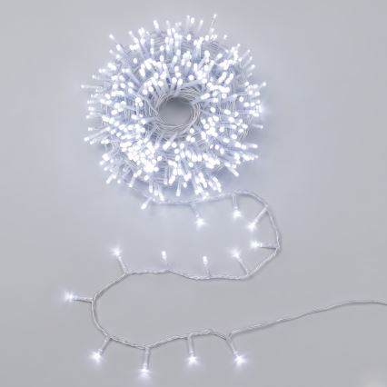Aigostar - LED spoljašnji božićni lanac 300xLED/8 funkcija 18m IP44 hladno bela