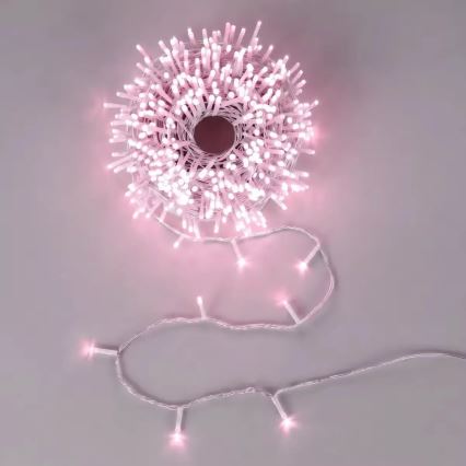 Aigostar - LED spoljašnji božićni lanac 500xLED/8 funkcija 53m IP44 ružičasta