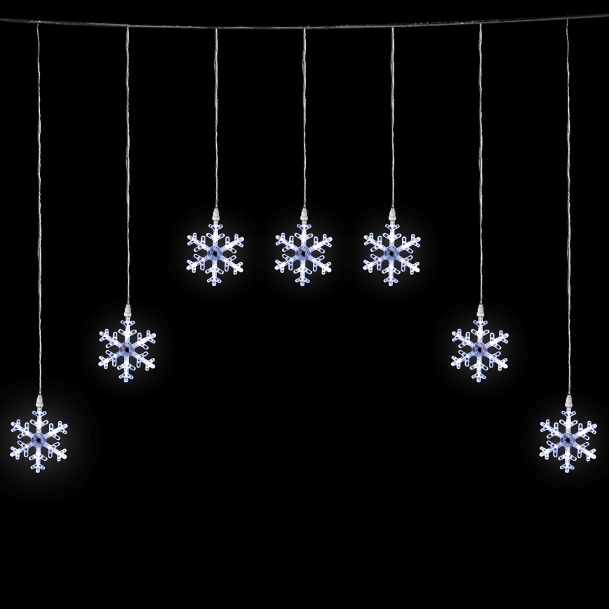 Aigostar - LED božićni lanac za spoljašnju upotrebu 84xLED/8 funkcija 1,2x1m IP44 hladno bela, snežne pahulje