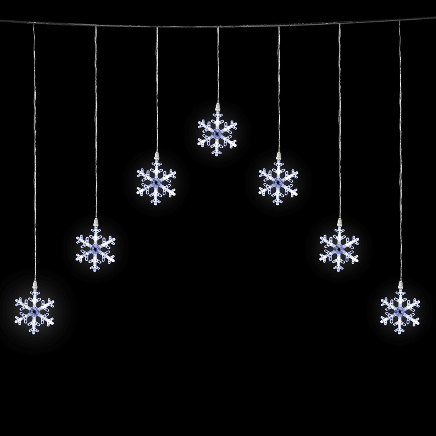 Aigostar - LED spoljni božićni lanac 84xLED/8 funkcija 1,2x1m IP44 hladno bela pahuljice