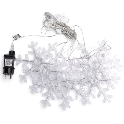 Aigostar - LED spoljni božićni lanac 84xLED/8 funkcija 1,2x1m IP44 hladno bela pahuljice