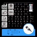 Aigostar - LED spoljašnji božićni lanac lampica 300xLED/8 funkcija 3x1m IP44 hladno bela + daljinski upravljač