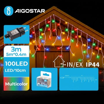 Aigostar - LED spoljašnji božićni niz 100xLED/8 funkcija 8x0,4m IP44 višebojni