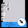 Aigostar - LED spoljašnji božićni niz 120xLED/8 funkcija 3,9x1,2m IP44 hladna bela
