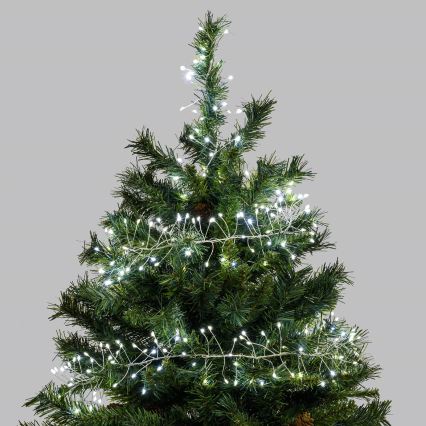Aigostar - LED spoljašnja božićna girlanda 200xLED/8 funkcija 3xAA 6,3m IP44 hladna bela