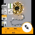 Aigostar - LED spoljašnji božićni niz 320xLED+80xLED 23m IP44 topla+hladna bela