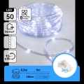 Aigostar - LED spoljašnji božićni niz 50xLED/8 funkcija 3xAA 5,3m IP44 hladno bela