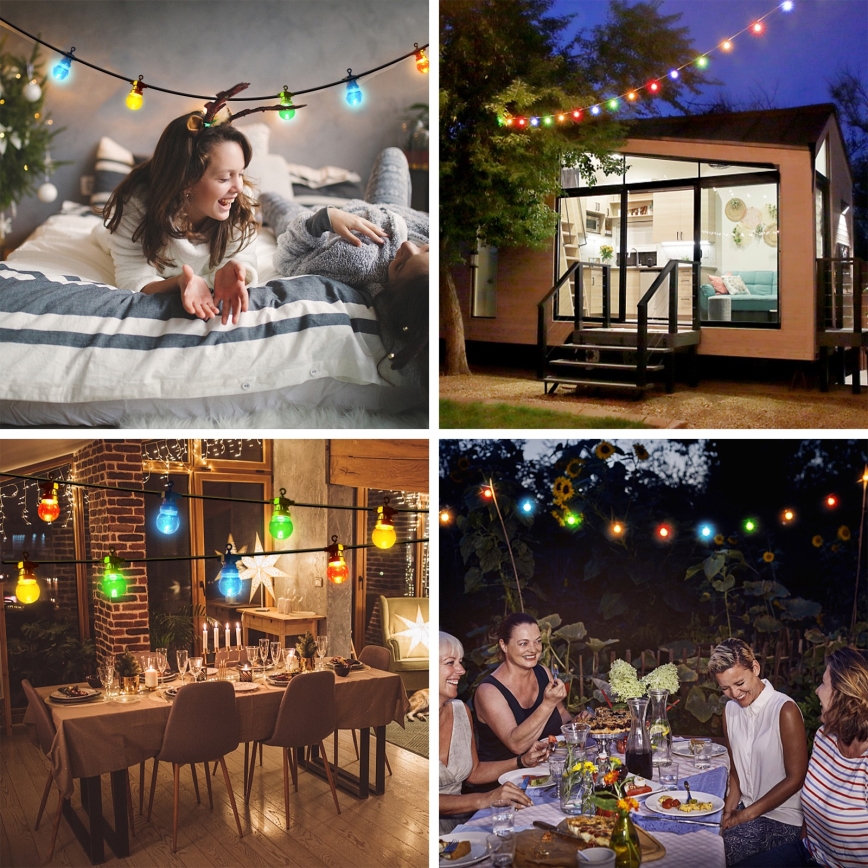 Aigostar - LED spoljašnji dekorativni lanac 10xLED/8m IP44 topla bela