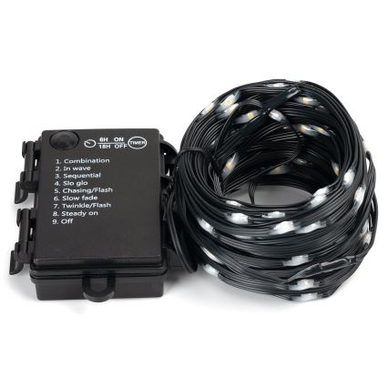 Aigostar -LED spoljašnji lanac 150xLED/8 funkcija 3xAA 15,3m IP44 topla bela