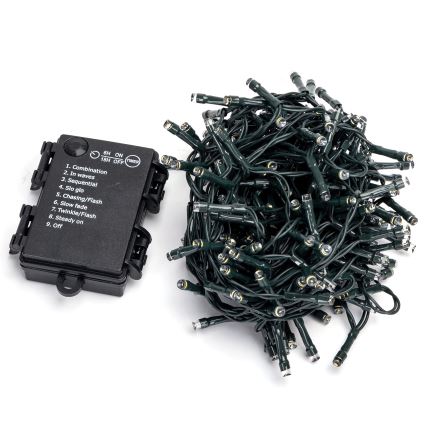 Aigostar - LED spoljašnji lanac 200xLED/8 funkcija 3xAA 10,3m IP44 višebojno