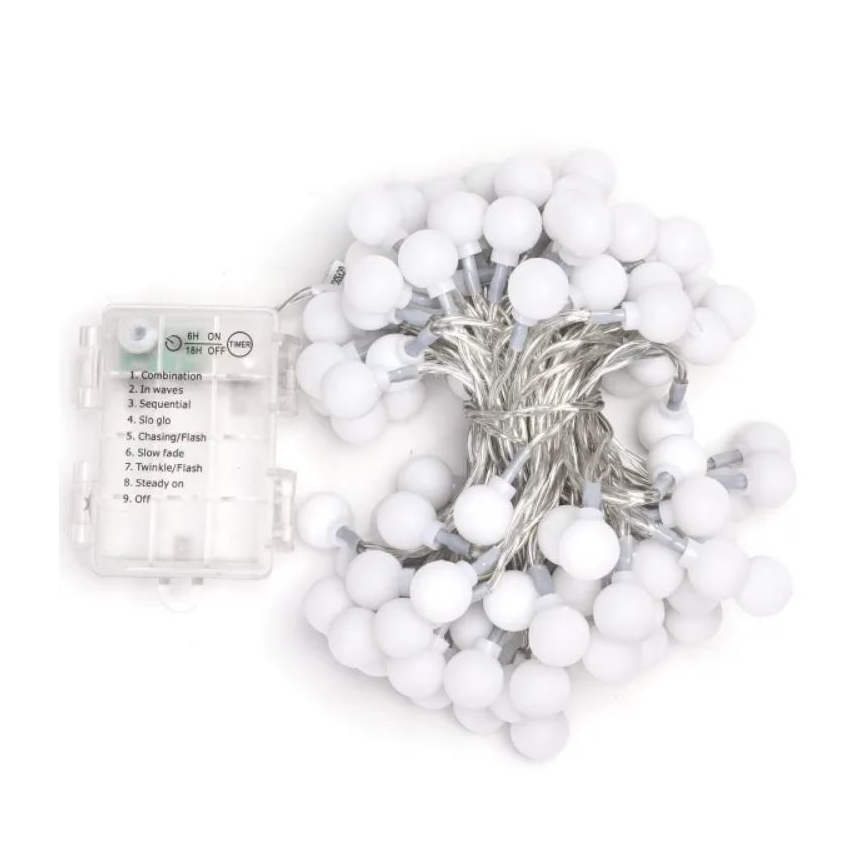 Aigostar - Spoljašnja LED girlanda 100xLED/3xAA/8 funkcija 10,3 m IP44 topla bela