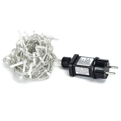 Aigostar - LED spoljašnji svetleći lanac 50xLED/8 funkcija 8m IP44 topla bela