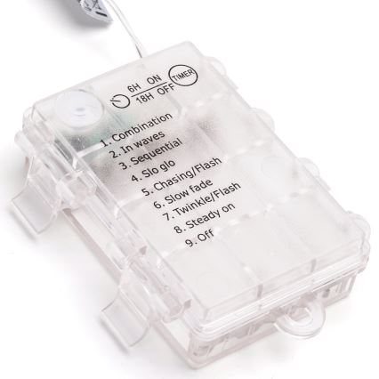 Aigostar -LED Spoljašnji svetlosni niz 100xLED/8 funkcija 3xAA 10,3m IP44 toplo belo