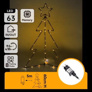 Aigostar - LED spoljna božićna dekoracija LED/3,6W/230V 60 cm IP44 topla bela